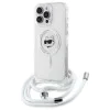 Калъф за iPhone 16 - Karl Lagerfeld IML Crossbody MagSafe (KLHMP16SHCCHCHNT) - Прозрачна глава на Choupette