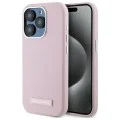IPhone 15 Pro Max Case - Karl Lagerfeld Leather MagSafe (KLHMP15XPGGPGMSRPP) - Pink FW Metal Plate