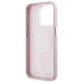 IPhone 15 Pro Max Case - Karl Lagerfeld Leather MagSafe (KLHMP15XPGGPGMSRPP) - Pink FW Metal Plate