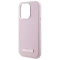 IPhone 15 Pro Max Case - Karl Lagerfeld Leather MagSafe (KLHMP15XPGGPGMSRPP) - Pink FW Metal Plate