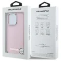 IPhone 15 Pro Max Case - Karl Lagerfeld Leather MagSafe (KLHMP15XPGGPGMSRPP) - Pink FW Metal Plate