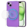 Калъф за iPhone 15 Plus - SoftFlex MagSafe - Лилав