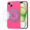 Калъф за iPhone 15 Plus - SoftFlex MagSafe - Hot Pink