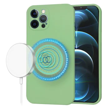 Калъф за iPhone 12 Pro Max - SoftFlex MagSafe - Mint Green