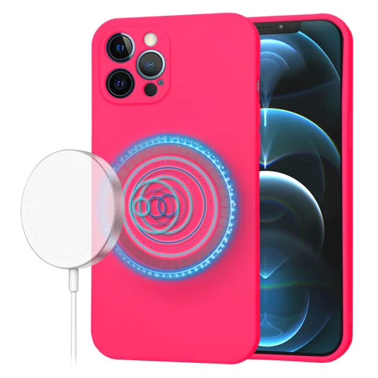Калъф за iPhone 12 Pro Max - SoftFlex MagSafe - Hot Pink