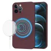 Калъф за iPhone 12 Pro Max - SoftFlex MagSafe - Plum Red