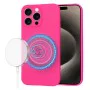 Калъф за iPhone 15 Pro Max - SoftFlex MagSafe - Hot Pink