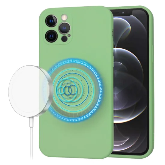 Калъф за iPhone 12 Pro - SoftFlex MagSafe - Mint Green