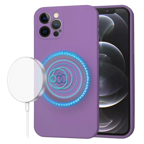 Калъф за iPhone 12 Pro - SoftFlex MagSafe - Лилав