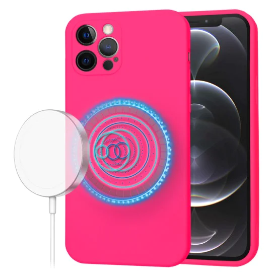 Калъф за iPhone 12 Pro - SoftFlex MagSafe - Hot Pink