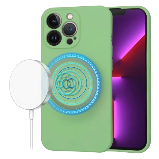 Калъф за iPhone 13 Pro - SoftFlex MagSafe - Mint Green