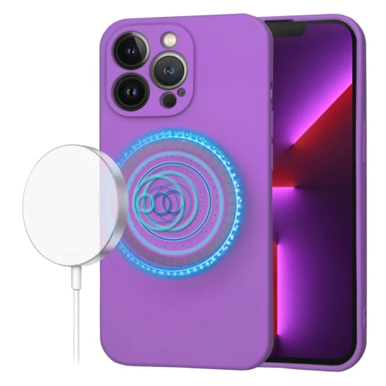 Калъф за iPhone 13 Pro - SoftFlex MagSafe - Лилав