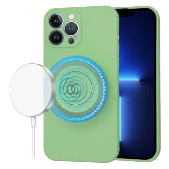 Калъф за iPhone 13 Pro Max - SoftFlex MagSafe - Mint Green