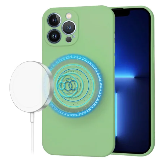 Калъф за iPhone 13 Pro Max - SoftFlex MagSafe - Mint Green