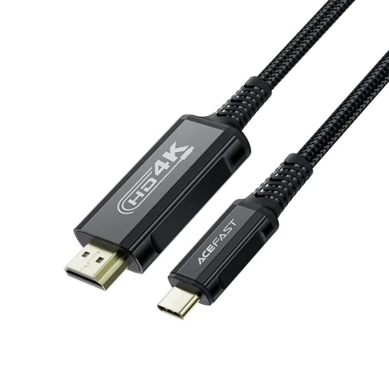 Видео кабел C1-10 – Acefast, Type-C към HDMI, 4k@60Hz, Plug and Play, 1,8 м – черен