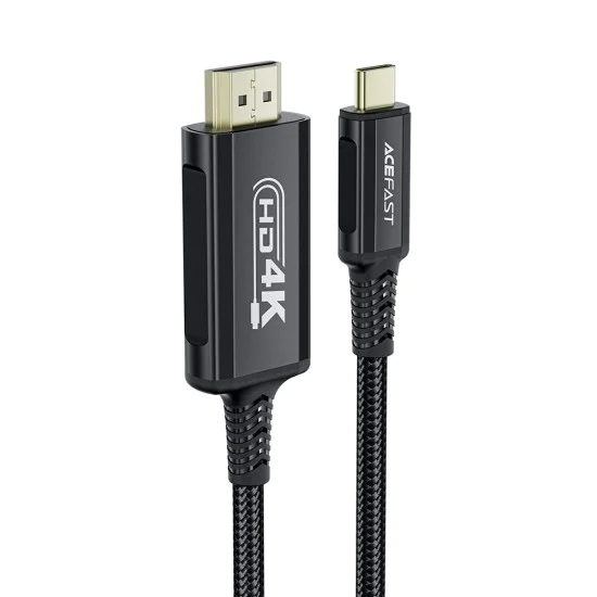 Видео кабел C1-10 – Acefast, Type-C към HDMI, 4k@60Hz, Plug and Play, 1,8 м – черен