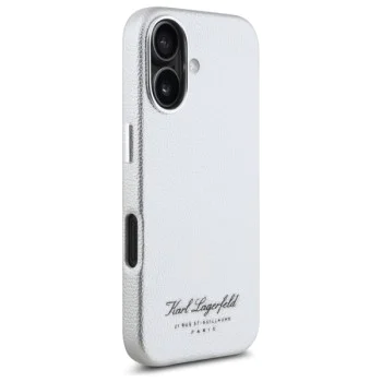 Калъф за IPhone 16 - Karl Lagerfeld Hardcase Leather Hotel (KLHCCHCP16SPGWWCMKKHG) - сив RSG