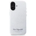 Калъф за IPhone 16 - Karl Lagerfeld Hardcase Leather Hotel (KLHCCHCP16SPGWWCMKKHG) - сив RSG