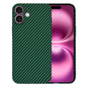 Калъф за iPhone 16 Plus - Carbonite FiberShell - Зелен