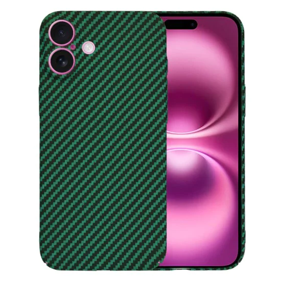 Калъф за iPhone 16 Plus - Carbonite FiberShell - Зелен