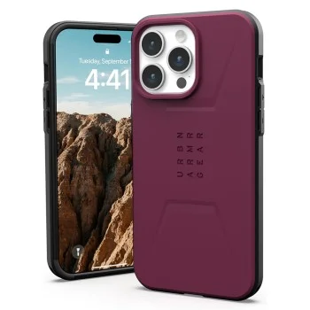 Калъф за iPhone 15 Pro - UAG Civilian MagSafe - Бордо