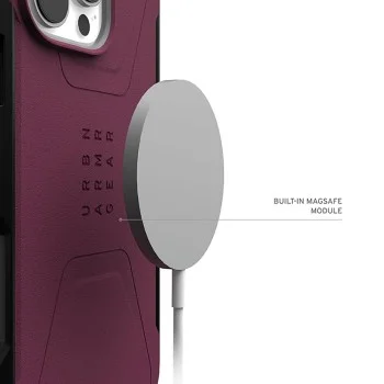 Калъф за iPhone 16 Pro - UAG Civilian MagSafe - Бордо