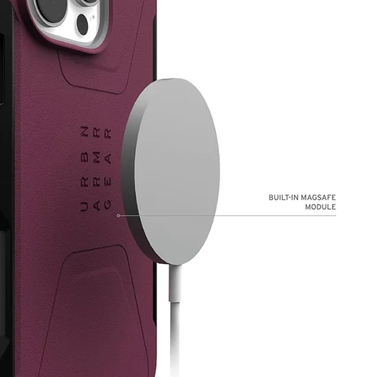 Калъф за iPhone 16 Pro - UAG Civilian MagSafe - Бордо
