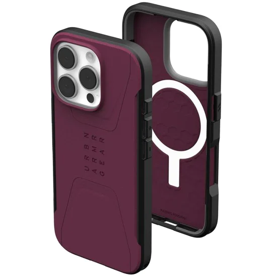 Калъф за iPhone 16 Pro - UAG Civilian MagSafe - Бордо