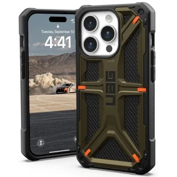 Калъф за iPhone 15 Pro - UAG Monarch - Kevlar Element Green