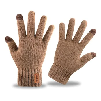Мъжки ръкавици, 22см - Iwarm (ST0016) - Кафе