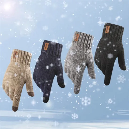 Мъжки ръкавици, 22см - Iwarm (ST0016) - Сиви