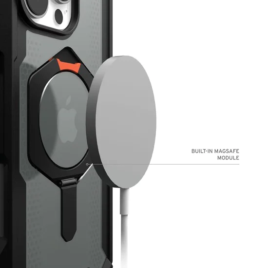 Калъф за iPhone 16 Pro - UAG Plasma XTE MagSafe - Черен / Оранжев