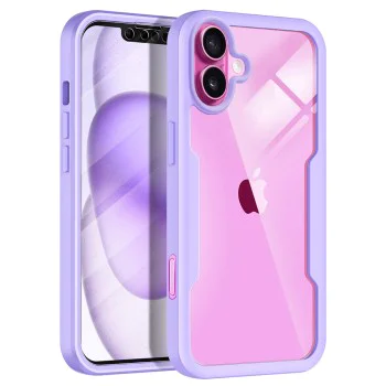 Калъф за iPhone 16 Plus + Протектор - ColorVerse 360 ​​Series - Лилав