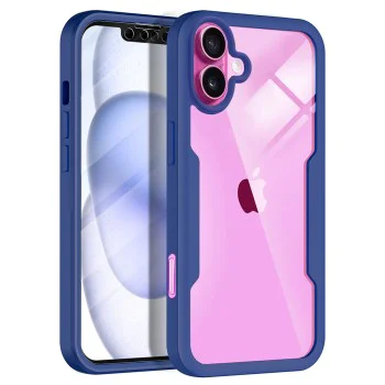 Калъф за iPhone 16 Plus + Протектор - ColorVerse 360 ​​Series - Син
