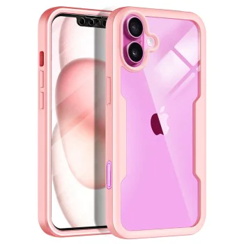 Калъф за iPhone 16 Plus + калъф - ColorVerse 360 ​​Series - розов