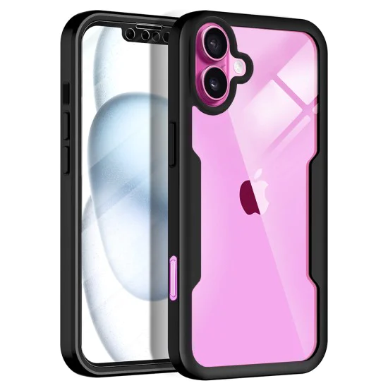Калъф за iPhone 16 Plus + Протектор - ColorVerse 360 ​​Series - Черен