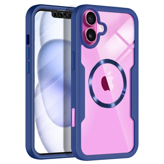 Калъф за iPhone 16 Plus + калъф - ColorVerse 360 ​​MagSafe MagSafe Series - син