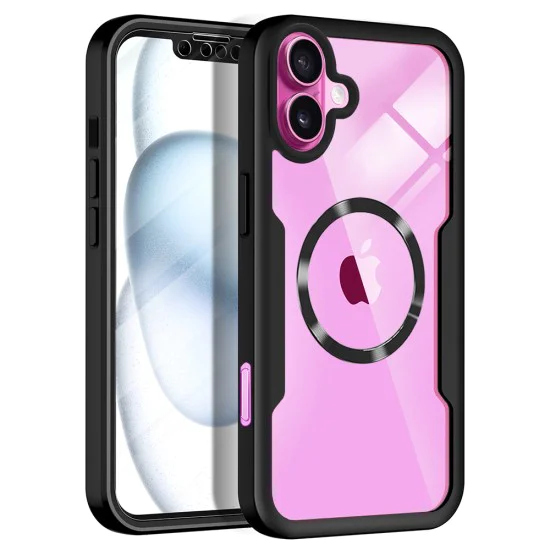 Калъф за iPhone 16 Plus + Протектор - ColorVerse 360 ​​MagSafe MagSafe Series - Черен