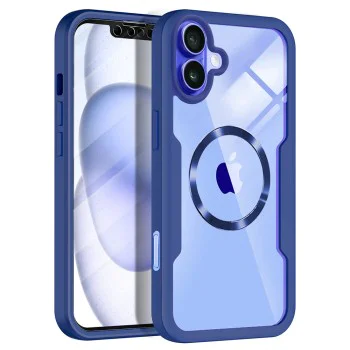 Калъф за iPhone 16 + калъф - ColorVerse 360 ​​MagSafe MagSafe Series - син