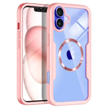 Калъф за iPhone 16 + калъф - ColorVerse 360 ​​MagSafe MagSafe Series - розов