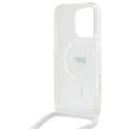 Калъф за iPhone 16 Pro Max - Karl Lagerfeld IML Crossbody MagSafe (KLHMP16XHCKCKHNT) - Transparent Karl Head