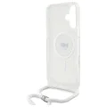 Калъф за iPhone 16 - Karl Lagerfeld IML Crossbody MagSafe (KLHMP16SHCKHNT) - Transparent Karl Head