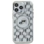 Калъф за iPhone 15 - Karl Lagerfeld IML MagSafe (KLHMP15SHMCKMMHT) - Прозрачен монограм Karl&Choupette Head