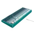 Havit - Геймърска клавиатура (KB899L) - USB-C, с RGB светлини, 1.8 м, 350 мА - Бяла / Зелена