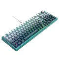 Havit - Геймърска клавиатура (KB899L) - USB-C, с RGB светлини, 1.8 м, 350 мА - Бяла / Зелена