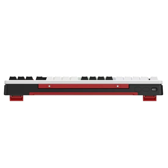 Havit - Геймърска клавиатура (KB902L) - USB-C, с RGB светлини, 1.8 м, 200 мА - Черна / Бяла / Червена