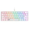 Havit - Геймърска клавиатура (KB903L) - USB-C, с RGB светлини, 1.8 м, 200 мА - Бяла