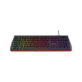 Havit - Геймърска клавиатура (KB866L) - с RGB светлини, английска подредба, 1.4 м, 300 мА - Черна / Червена