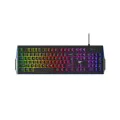 Havit - Геймърска клавиатура (KB866L) - с RGB светлини, английска подредба, 1.4 м, 300 мА - Черна / Червена