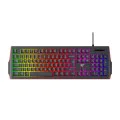 Havit - Геймърска клавиатура (KB866L) - с RGB светлини, английска подредба, 1.4 м, 300 мА - Черна / Червена